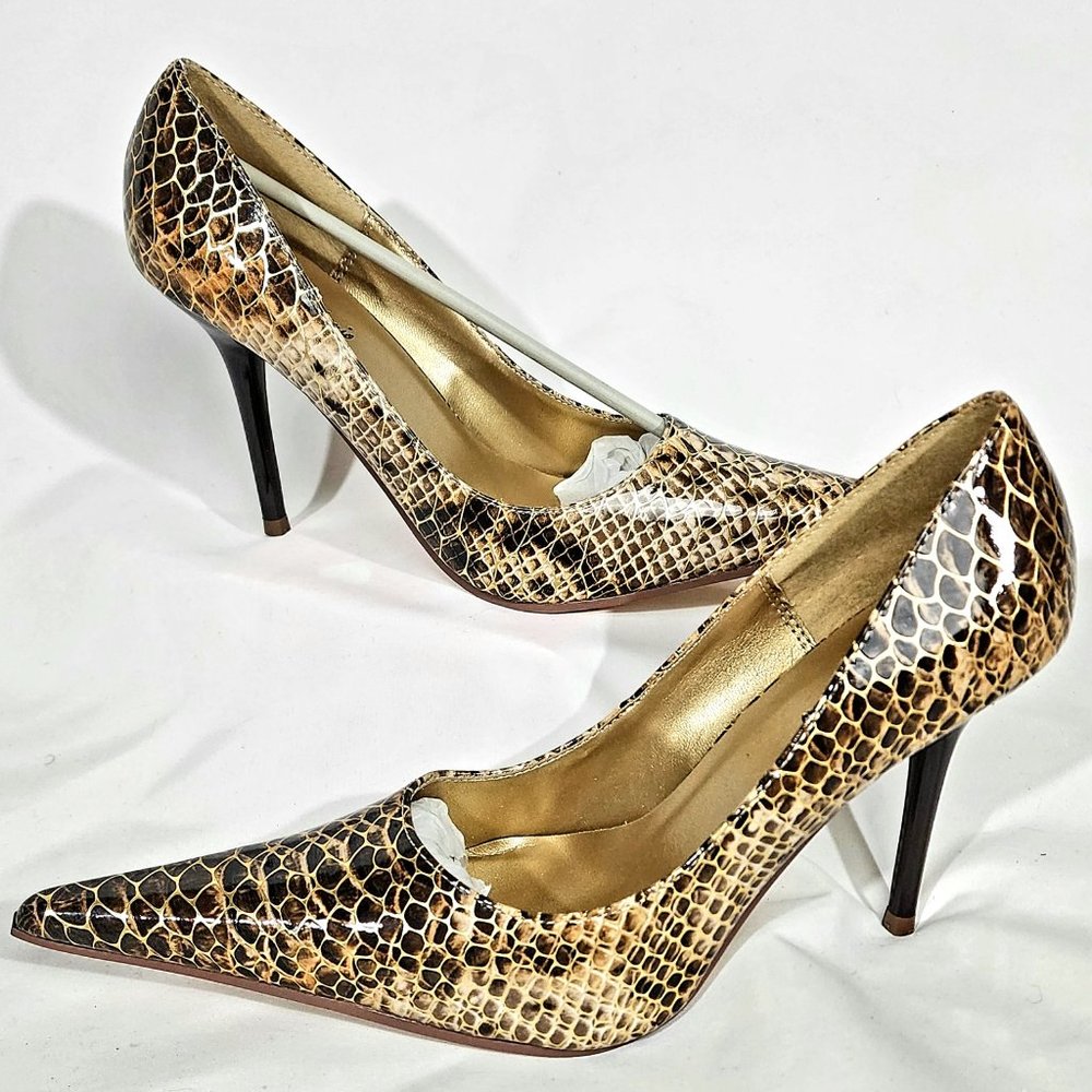 Michael Antonio snake skin high heels
